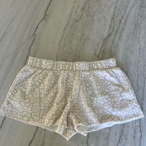 Comfy leopard print shorts.
